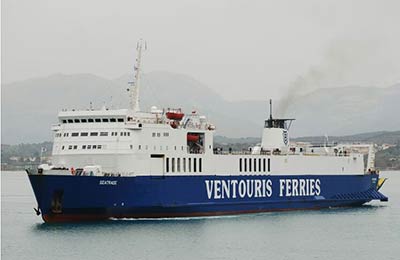 Sammenlign og bestill Ventouris Ferries billetter til Durres, Bari, Korfu og mer med AFerry!