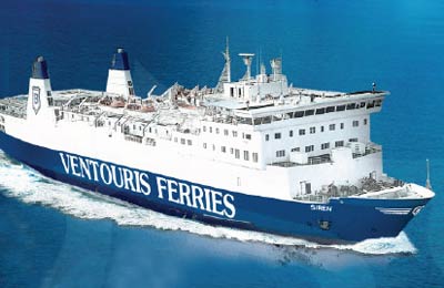 Sammenlign og bestill Ventouris Ferries billetter til Durres, Bari, Korfu og mer med AFerry!